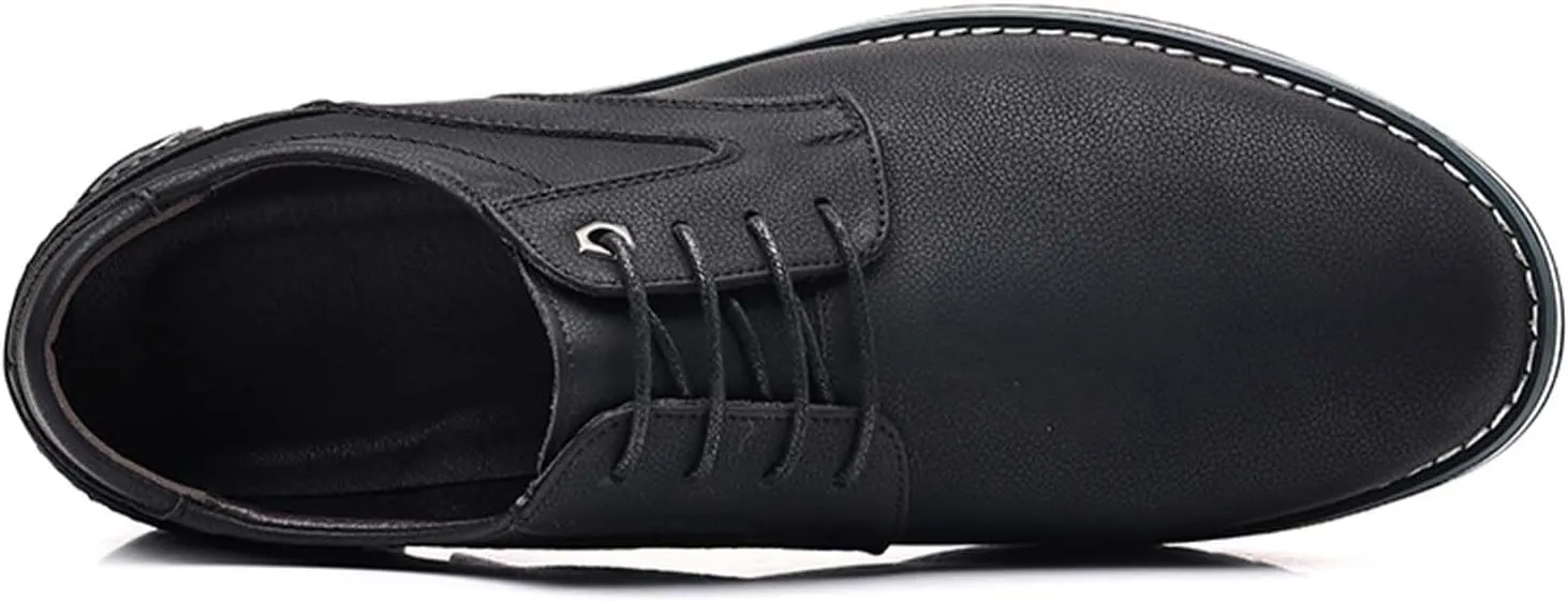 Recyphi Men’s Dress Shoes Casual Oxford Derby Orthopedic Leather Shoes Office Loafers Work Flats