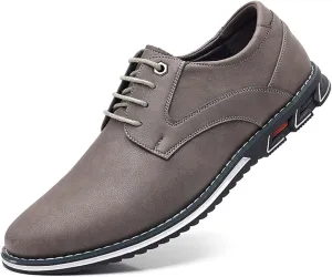 Recyphi Men’s Dress Shoes Casual Oxford Derby Orthopedic Leather Shoes Office Loafers Work Flats