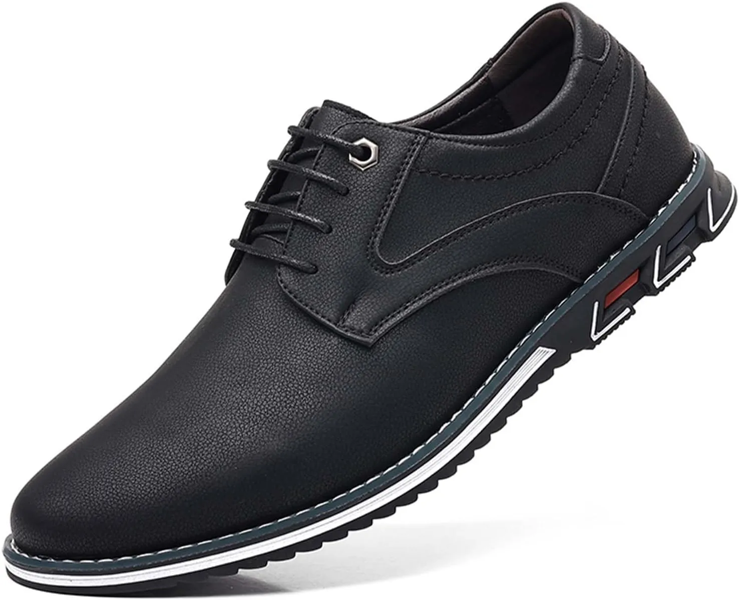 Recyphi Men’s Dress Shoes Casual Oxford Derby Orthopedic Leather Shoes Office Loafers Work Flats