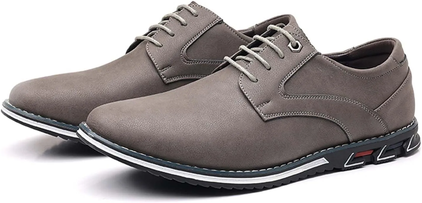 Recyphi Men’s Dress Shoes Casual Oxford Derby Orthopedic Leather Shoes Office Loafers Work Flats