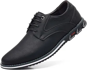 Recyphi Men’s Dress Shoes Casual Oxford Derby Orthopedic Leather Shoes Office Loafers Work Flats