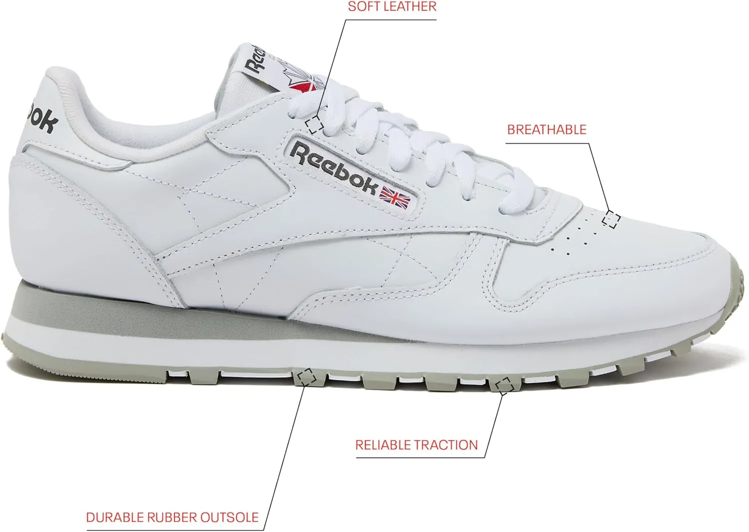 Reebok Unisex-Adult Classic Leather Sneaker