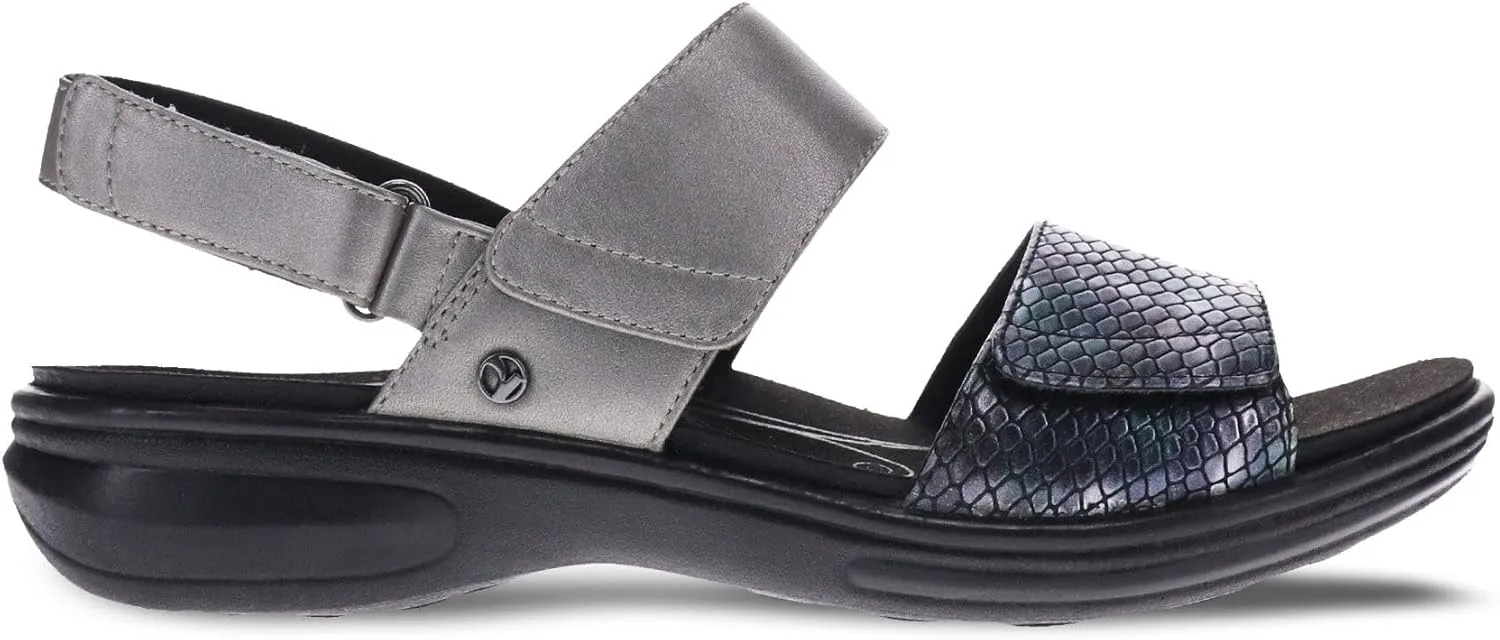 Revere Como Women’s Sandals with Back Strap - Premium Leather, Adjustable Fit, Orthotic-Friendly, Shock-Absorbing - Stylish & Comfortable for Travel & Daily Wear