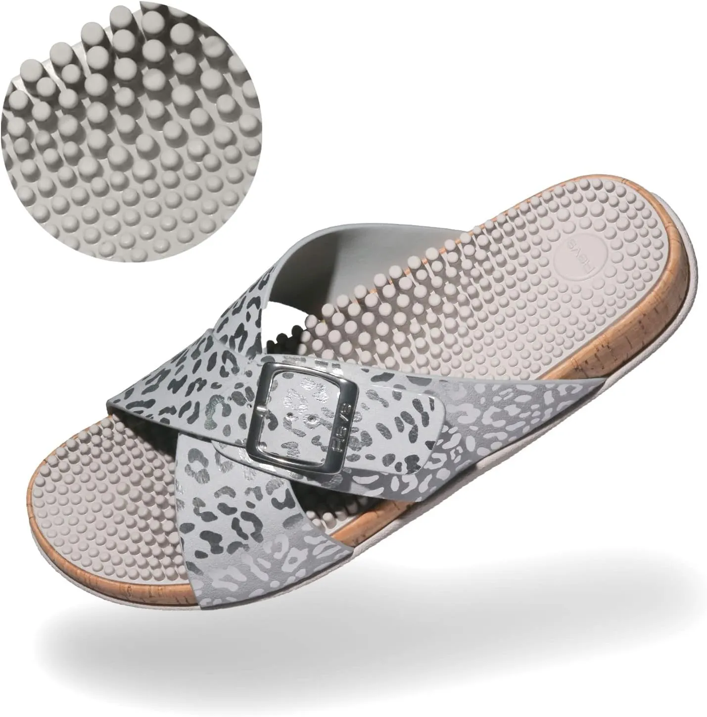 Revs - Arkaig - Women’s Cross Strap Reflexology Massage Sandals