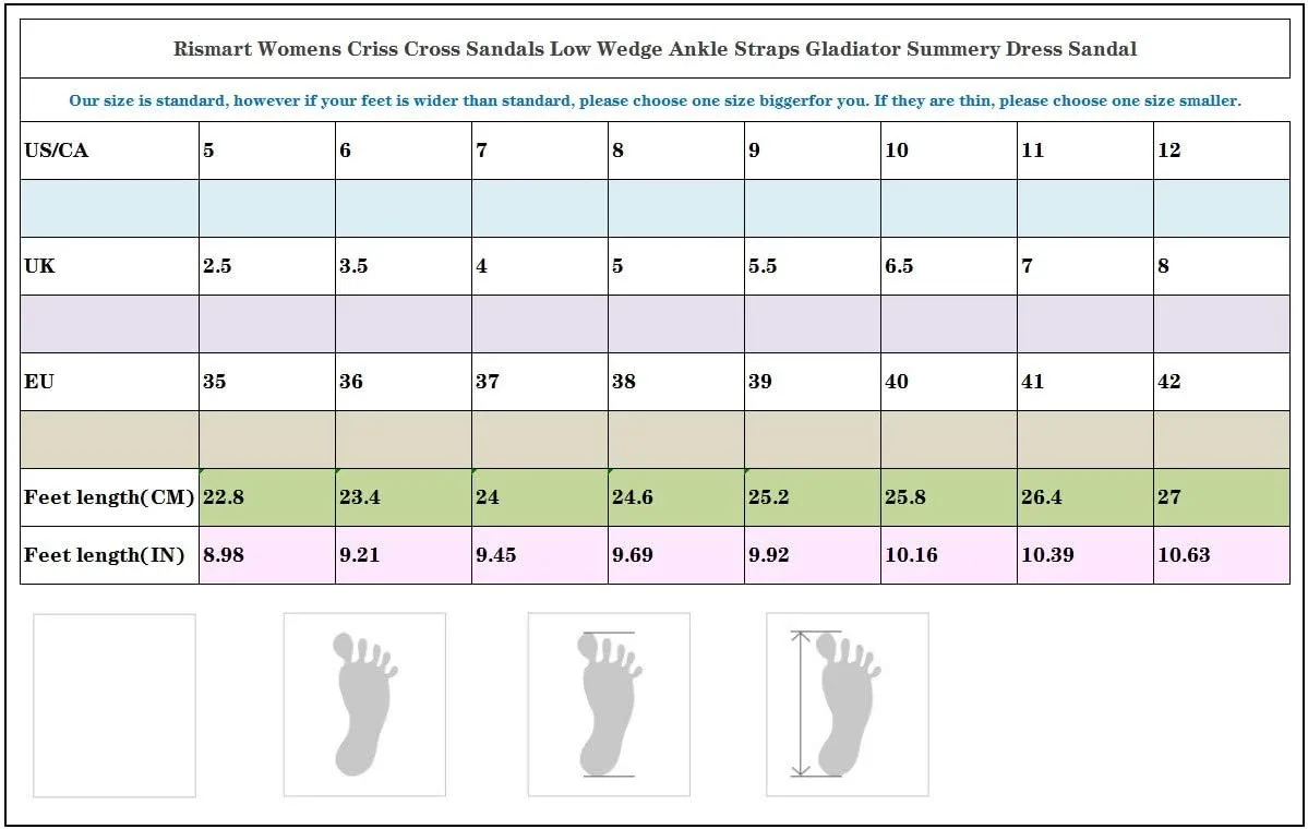 rismart Sandals for Women Open Toe Gladiator Criss Cross-Design Summer Sandals