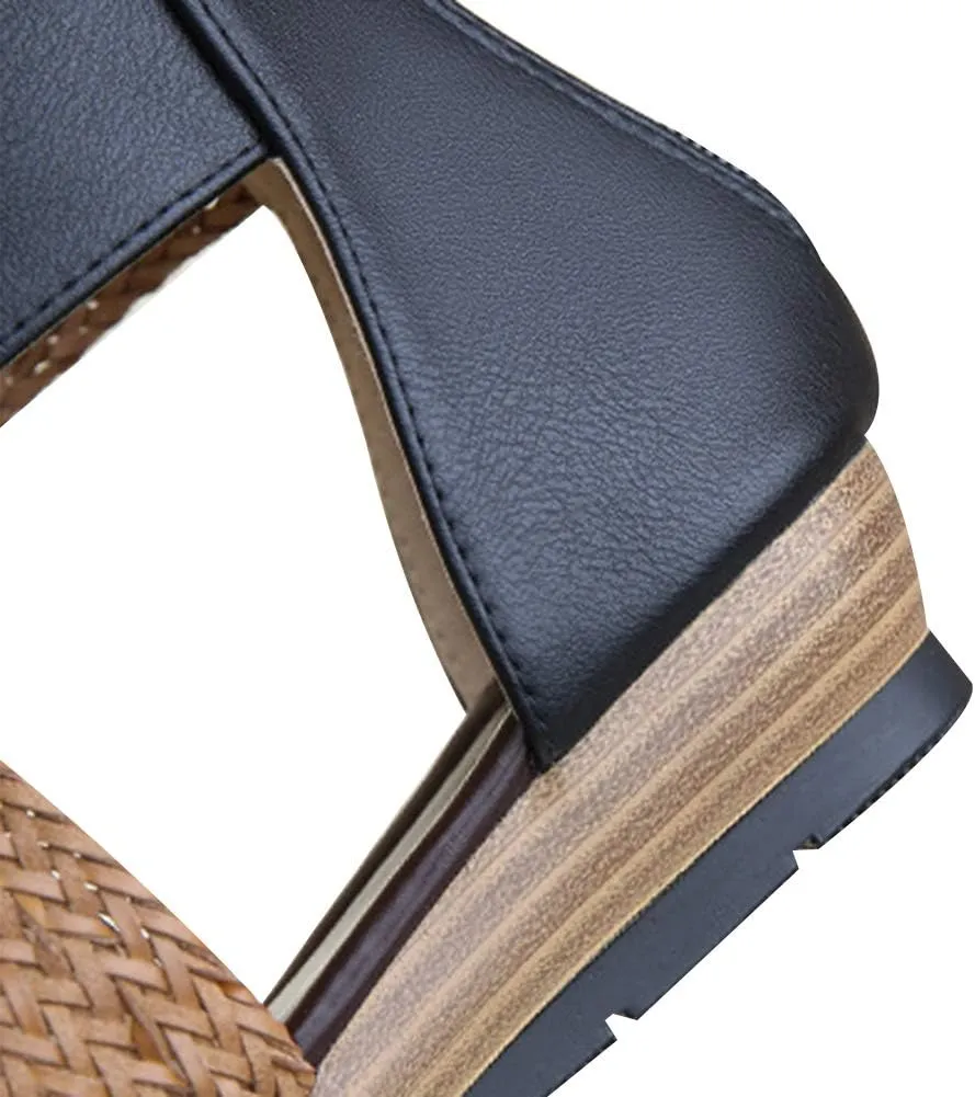rismart Sandals for Women Open Toe Gladiator Criss Cross-Design Summer Sandals