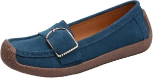rismart Women's Slip On Suede Loafers Driving Flats Casual Shoes