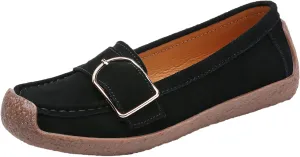 rismart Women's Slip On Suede Loafers Driving Flats Casual Shoes