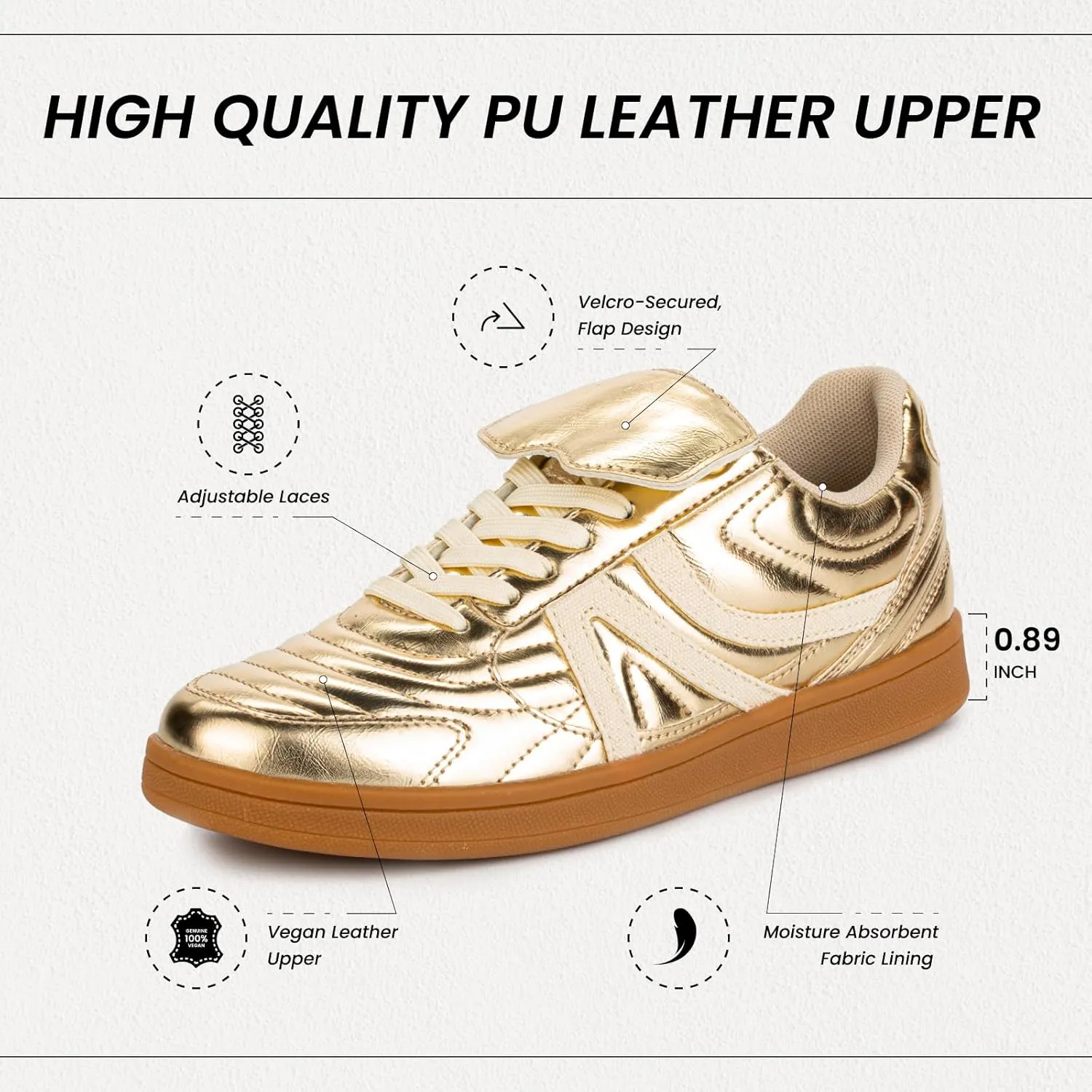 Rosella Carlie Sneakers for Women - Comfortable Casual Walking Tennis Shoes Non-Slip Shoes for Women - Lace-Up Fashion Sneakers Trendy Women's Footwear