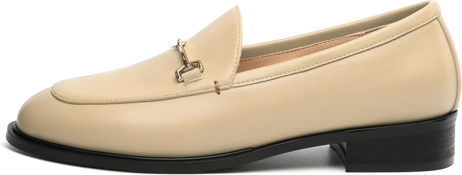 ROSERWISH Loafers for Women Flats Shoes Womens Penny Loafers Slip On Comfortable Office Work Flats Fashion Dress Shoes