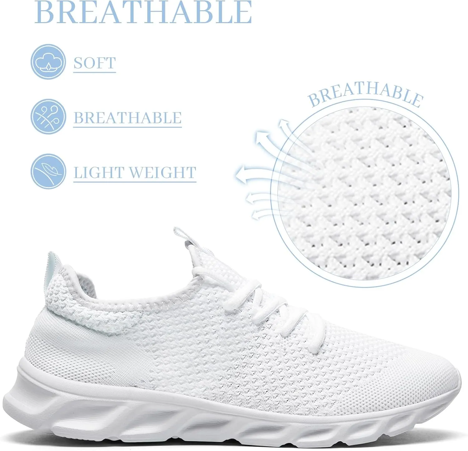 Running Shoes Mens Womens Walking Tennis Gym Sneakers Slip On Comfortable Lightweight Athletic Workout Casual Fashion Sports Shoes