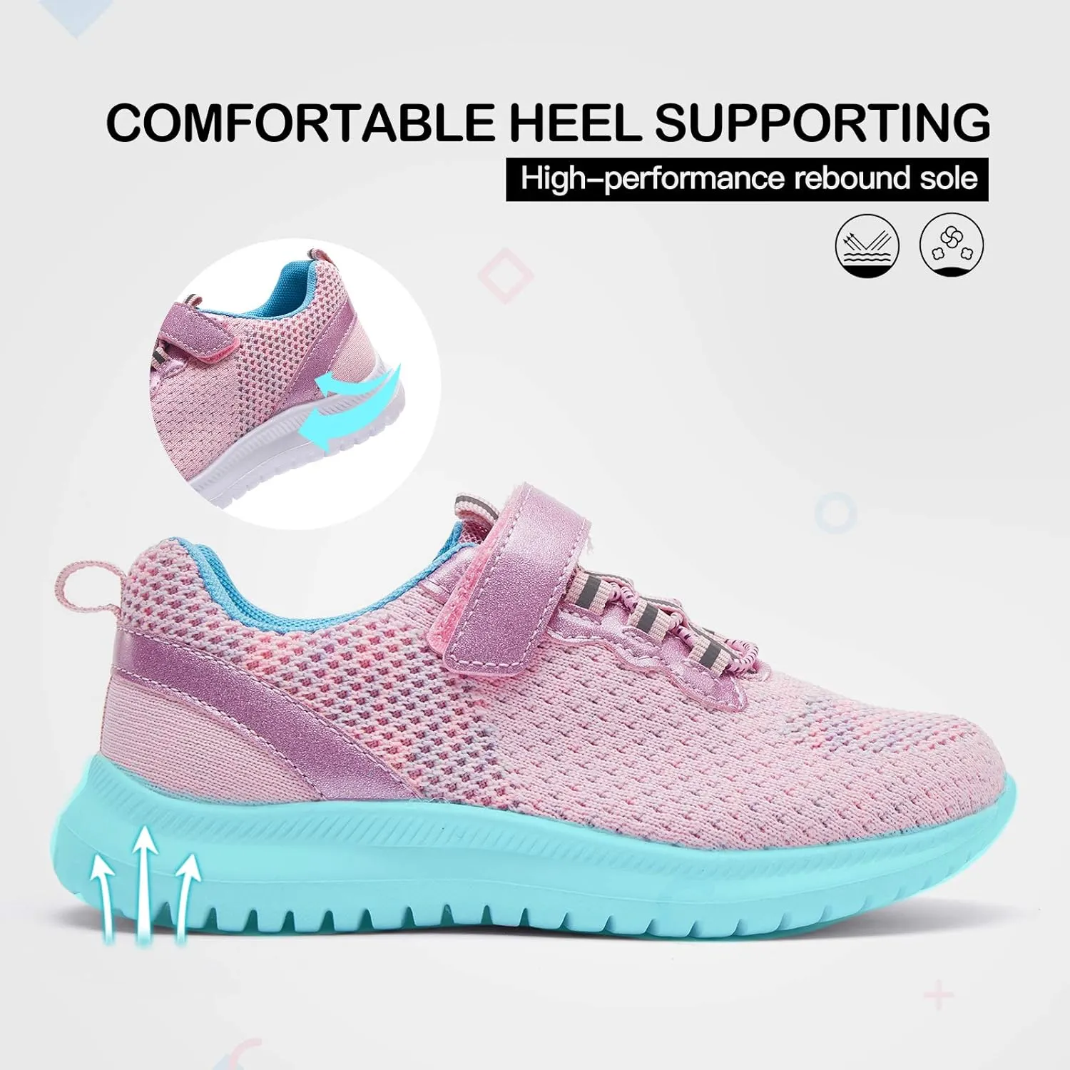 RUNSIDE Kids Shoes, Boys Girls Sneakers Lightweight Athletic Walking/Running Tennis Shoes(Toddler/Little Kid/Big Kid)