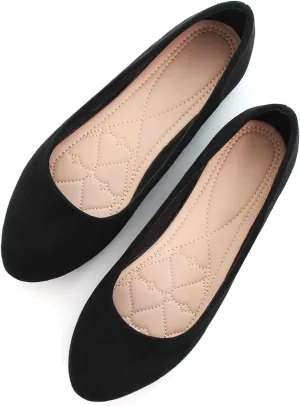 SAILING LU Pointy Toe Shoes Women Ballet Flats Comfort Solid Flat Shoes for Women Work Slip On Moccasins