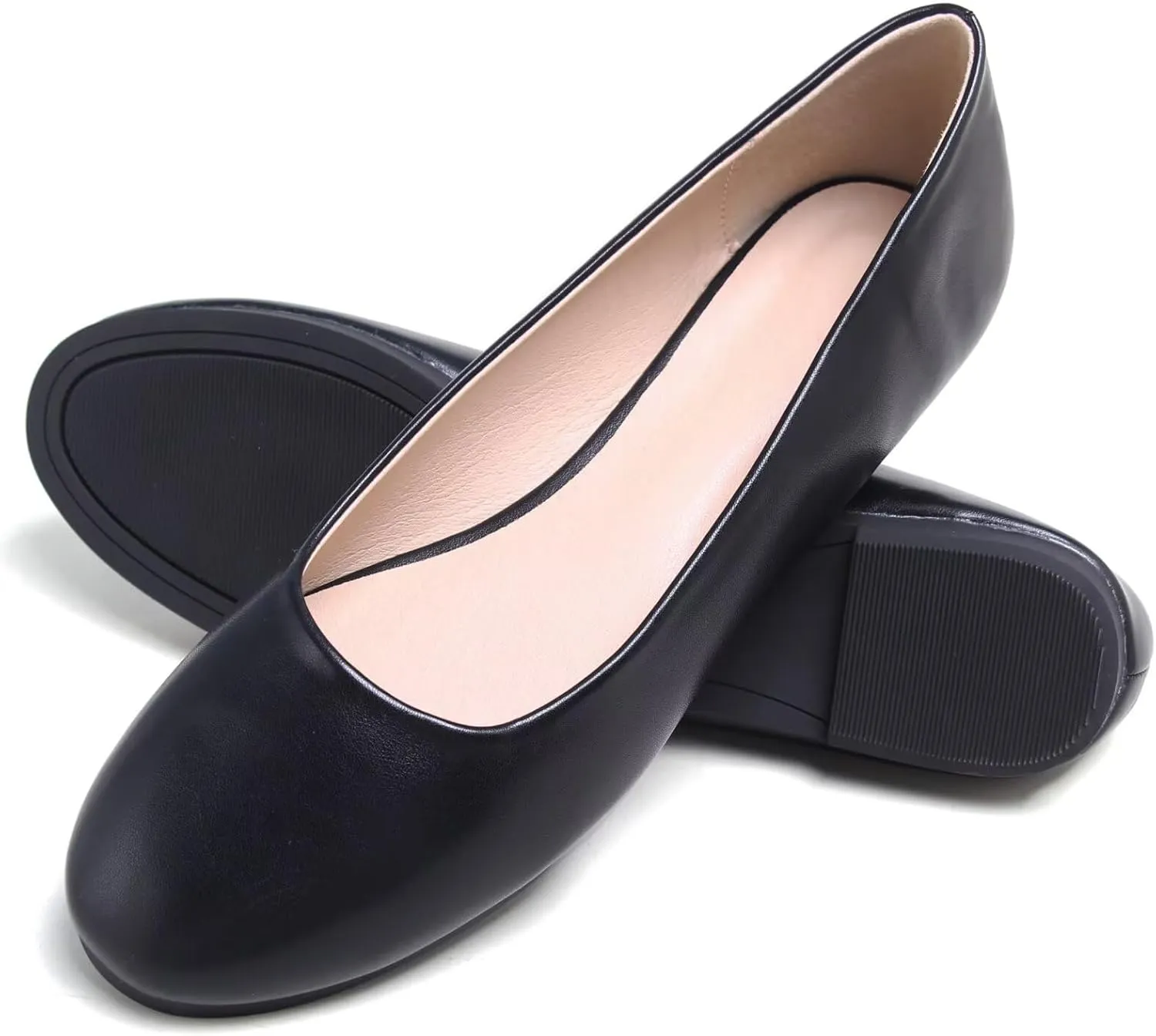SAILING LU Pointy Toe Shoes Women Ballet Flats Comfort Solid Flat Shoes for Women Work Slip On Moccasins