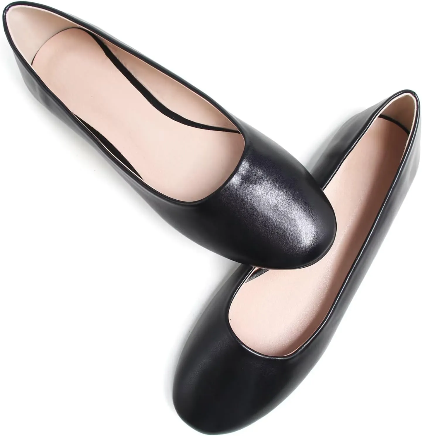 SAILING LU Pointy Toe Shoes Women Ballet Flats Comfort Solid Flat Shoes for Women Work Slip On Moccasins