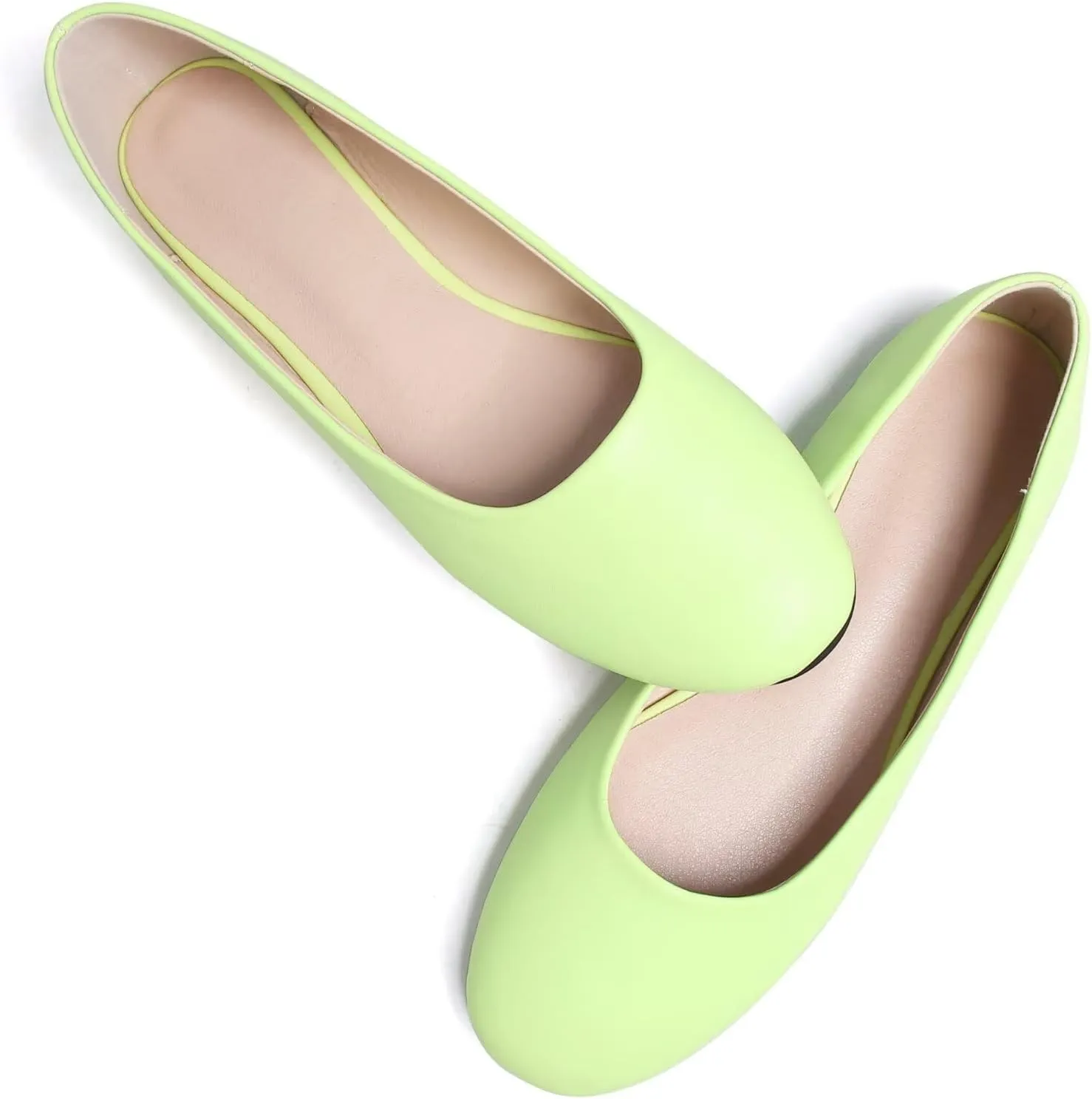 SAILING LU Pointy Toe Shoes Women Ballet Flats Comfort Solid Flat Shoes for Women Work Slip On Moccasins