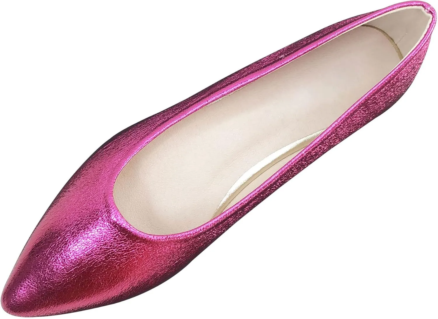 SAILING LU Women's Ballet Flats Black PU Leather Dress Shoes Rhinestone Wedding Glitter Comfortable Pointed Toe Slip on Loafers