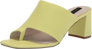 Sanctuary Women's Brave Toe Loop Flared Block Heel Sandals, Soft Calf Leather Upper, Memory Foam Padding
