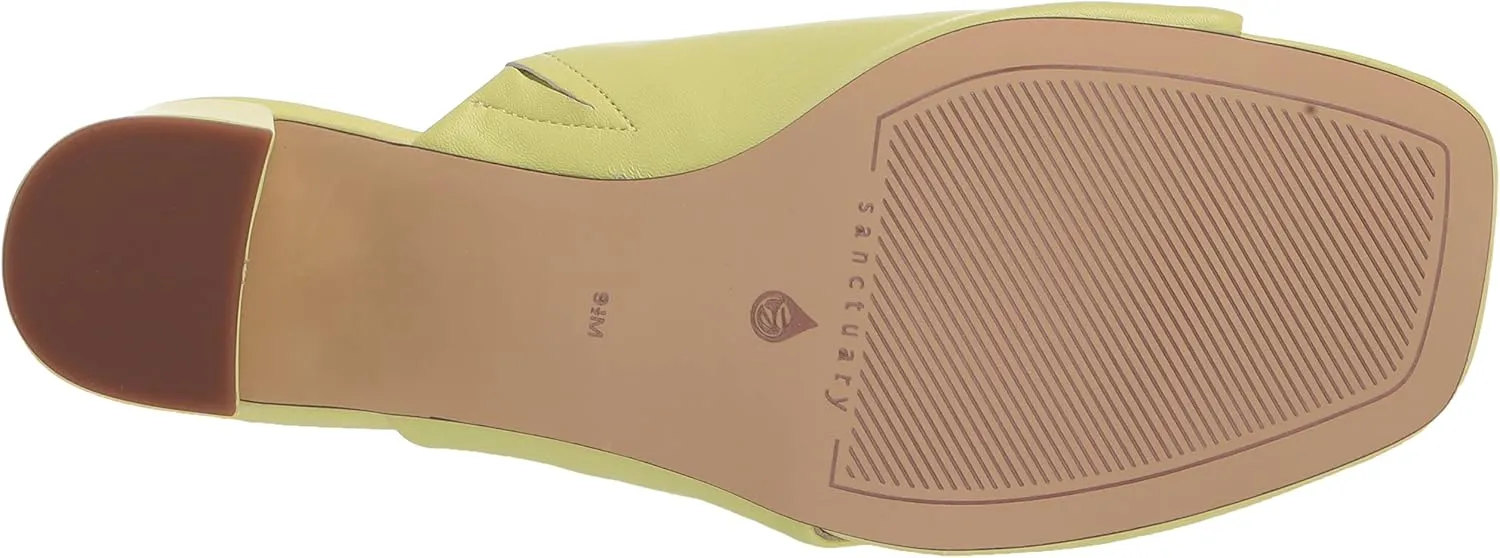 Sanctuary Women's Brave Toe Loop Flared Block Heel Sandals, Soft Calf Leather Upper, Memory Foam Padding