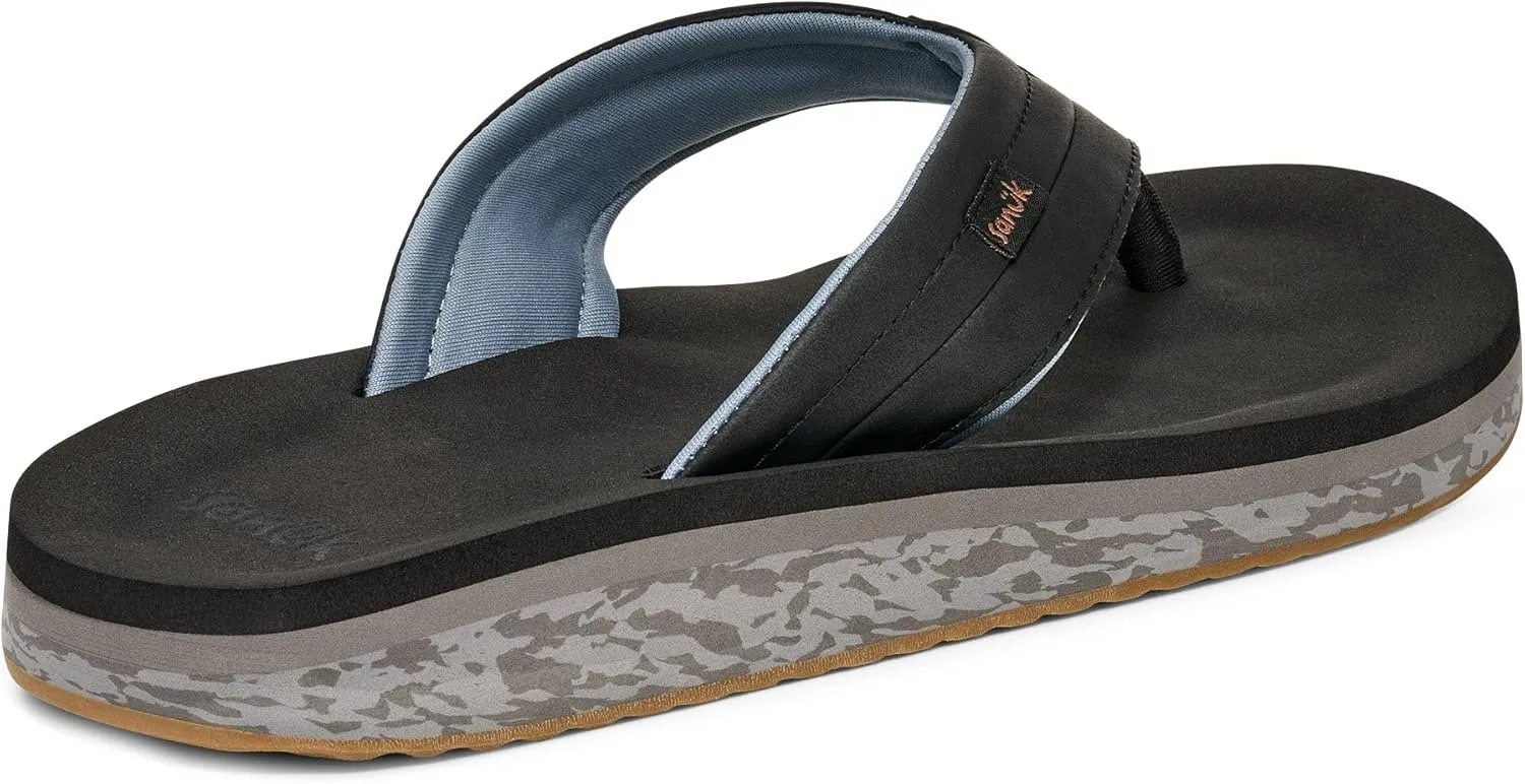 Sanuk Mens Tide Rush | Flip Flops for Men | Mens Sandals | Beach Sandals | Supportive & Lightweight | Comfort Footbed