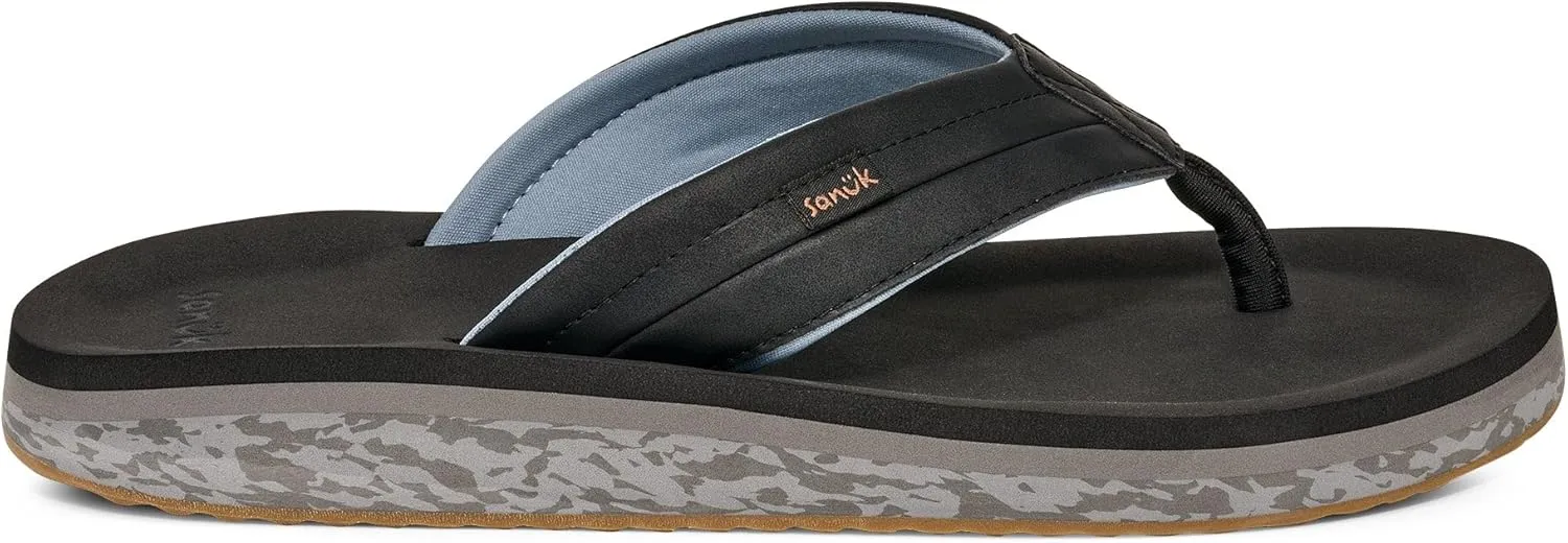 Sanuk Mens Tide Rush | Flip Flops for Men | Mens Sandals | Beach Sandals | Supportive & Lightweight | Comfort Footbed