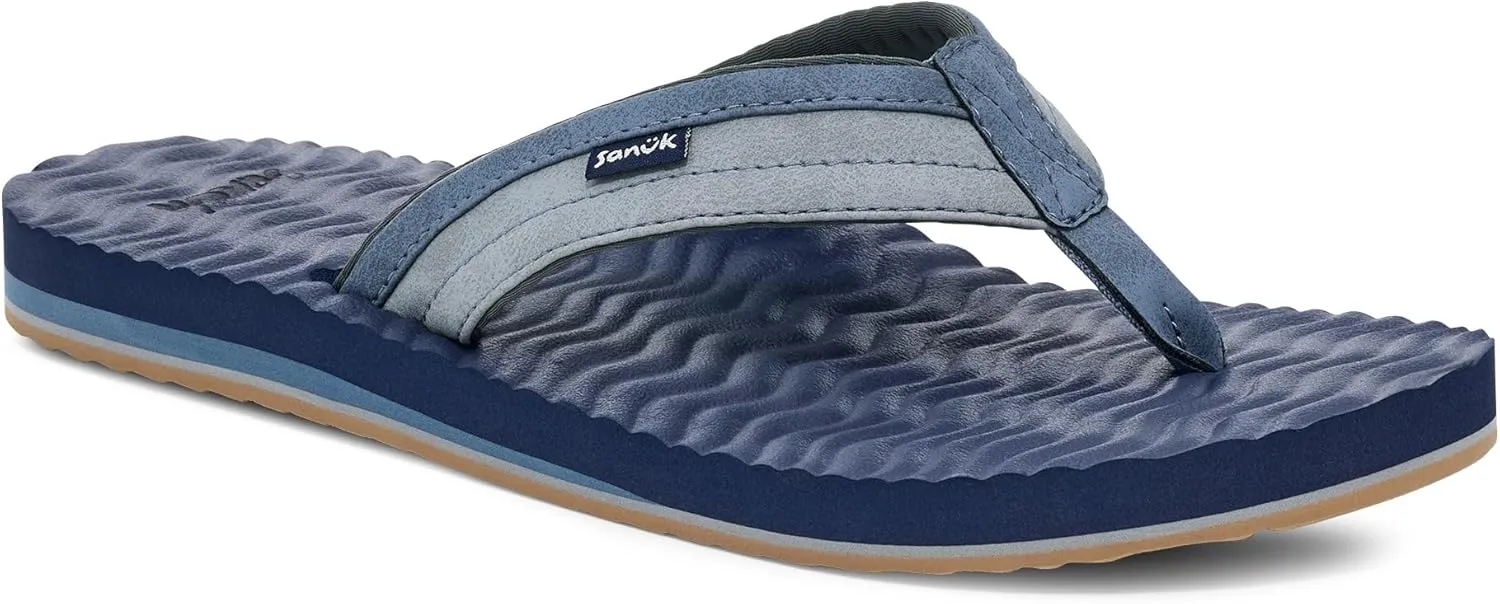 Sanuk Mens Ziggy Plush | Flip Flops for Men | Mens Sandals | Beach Sandals | Supportive & Lightweight | Comfort Footbed