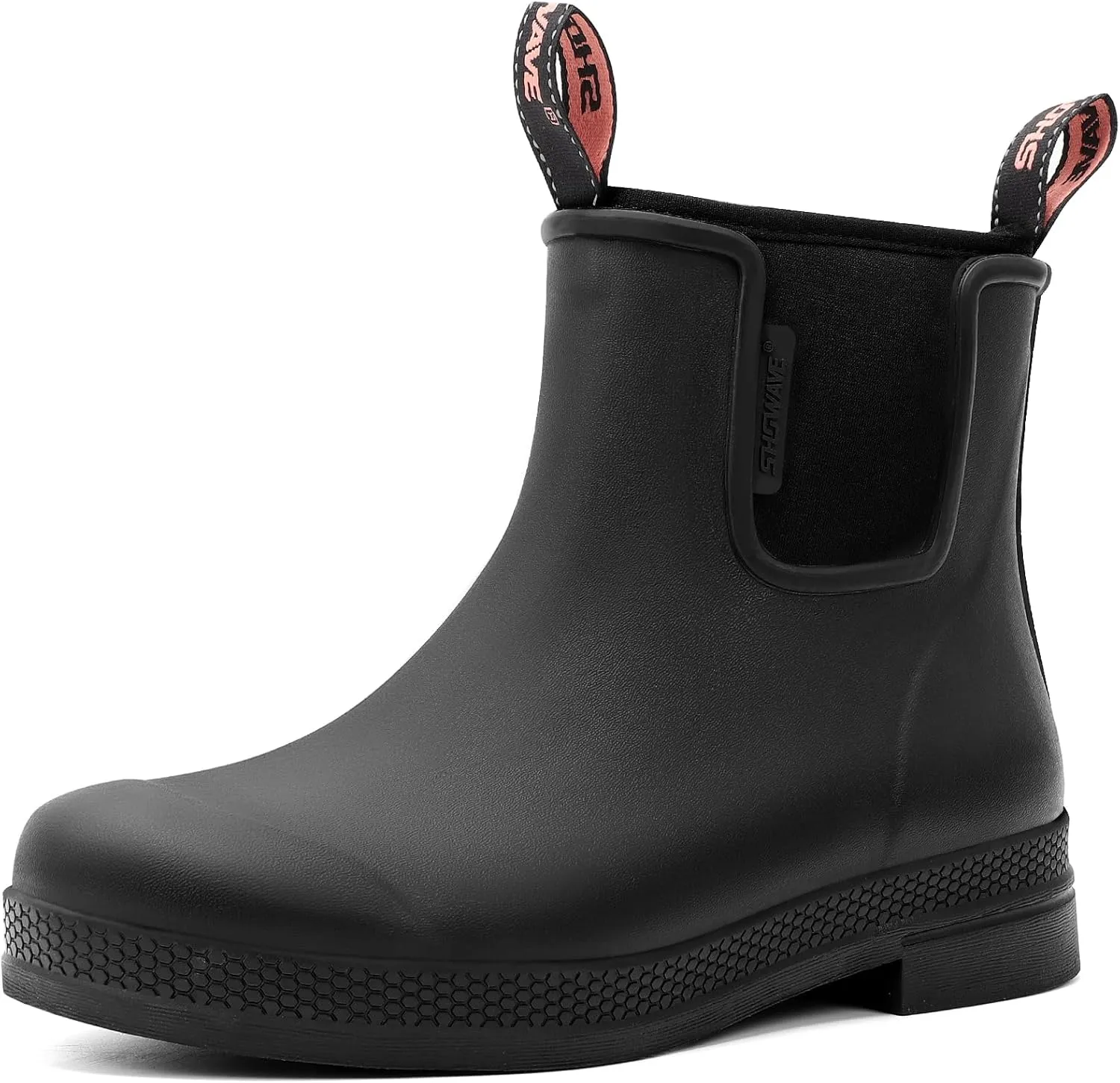 Showave Women's Rain Boots Waterproof Insulated Rubber Neoprene Boots Anti-slip Short Garden Booties Comfortable Sports Sole for Outdoor Mud Yard Farm Working