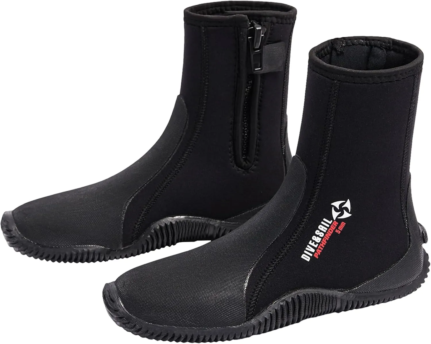 Skyone Neoprene Dive Boots Men Women, Surf Booties Scuba Diving Boots 5MM, Wetsuit Booties Scuba Shoes with Anti-Slip Premium Rubber Sole for Sailing Snorkeling Boating