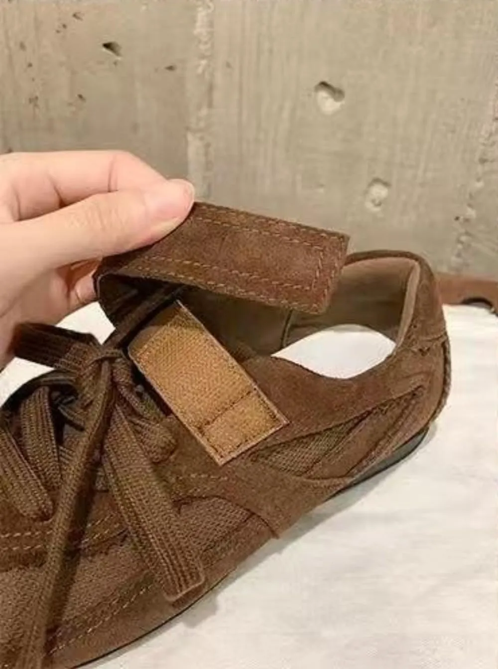 Sneakerina Retro Ballet Sneakers Women Girls Cute Y2K Trendy Slip on Round Toes Breathable Non-Slip Chunky Sole Casual Suede Platform Sneakers Preppy Back to School Gifts Daughter Granddaughter
