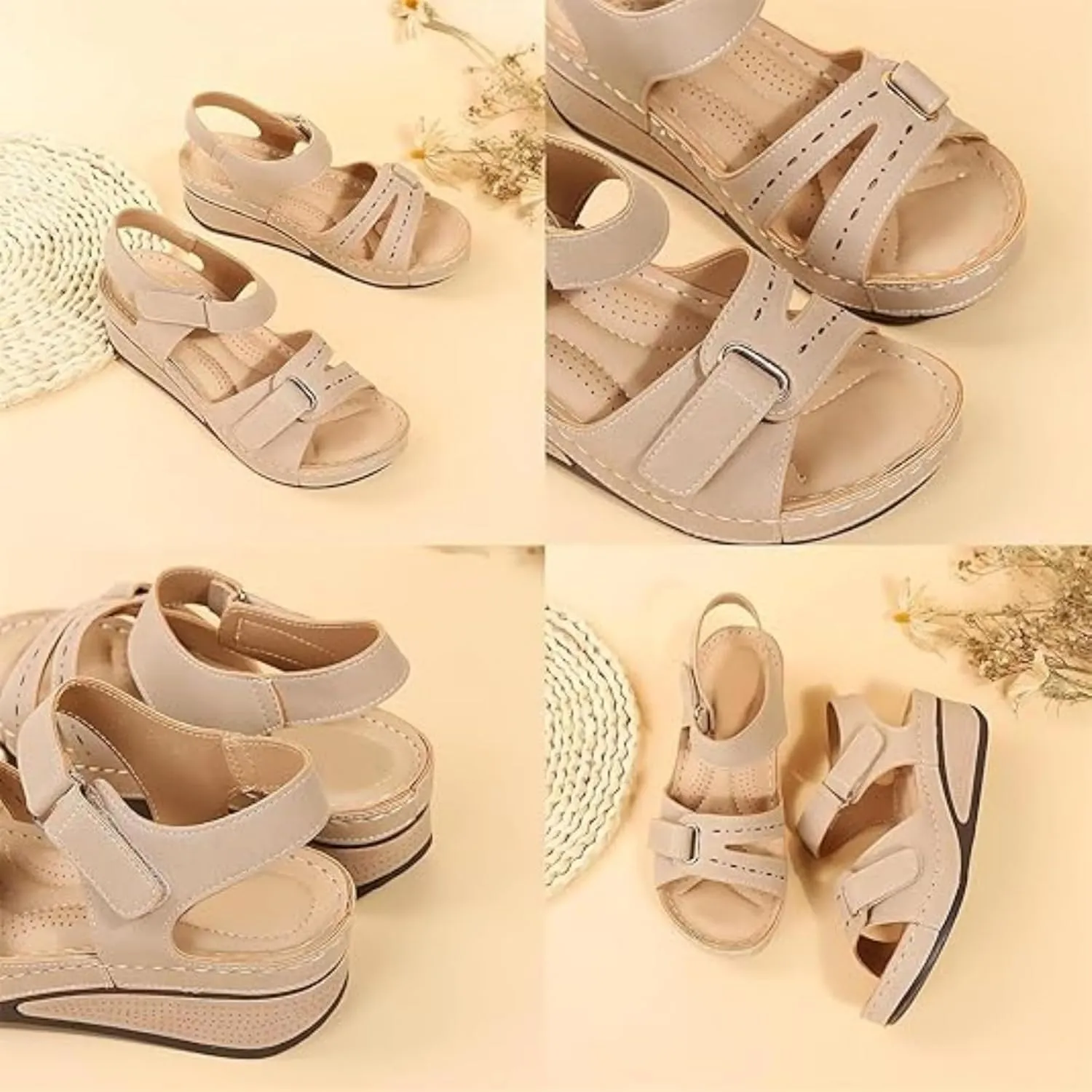 Soft & Stylish Wedge Sandals for Comfort 2025 Orthopedic Walking Platform Sandals Sport Ankle Strap Summer Slides