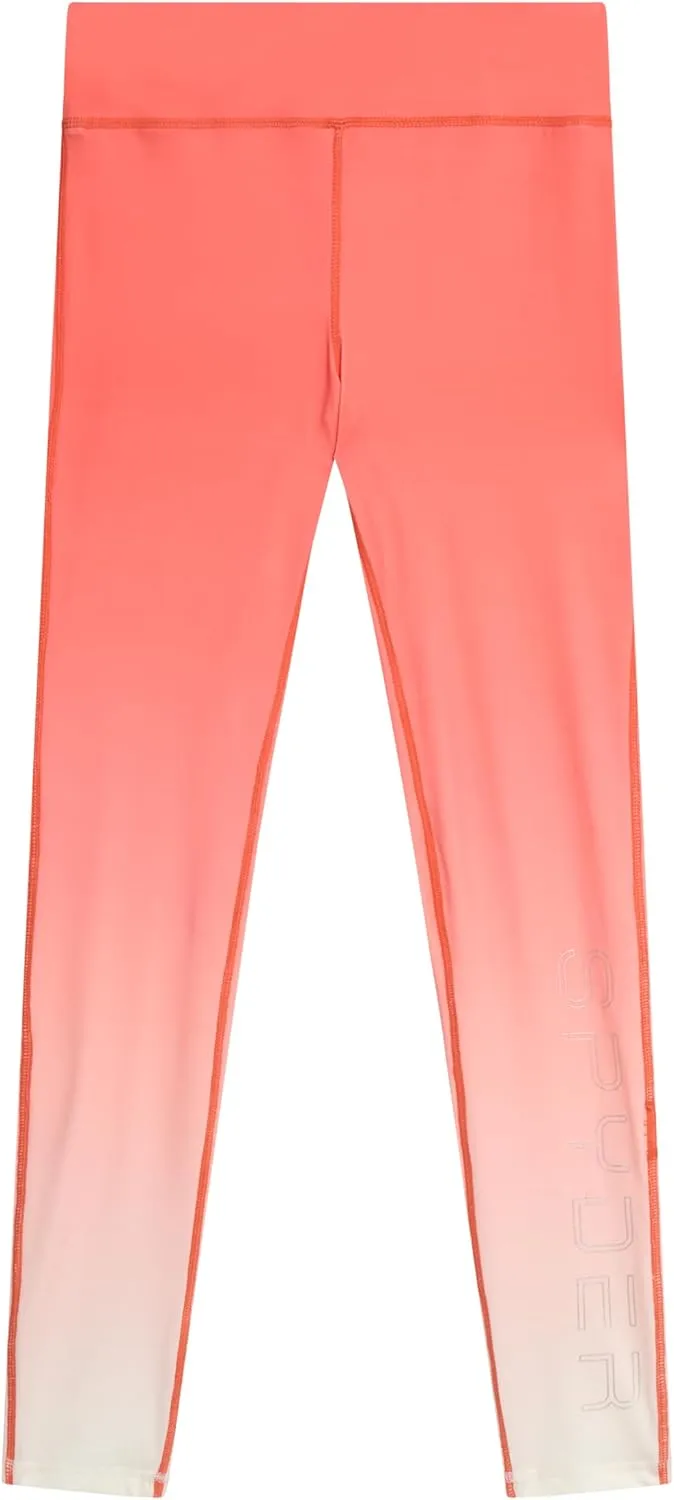 Spyder Women's Activewear Legging - Poly Span Knit UPF 50 High Waisted Tummy Control Printed Athletic Legging (Sizes: S-XL)