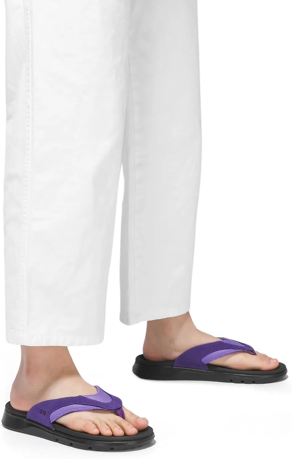 STQ Orthopedic Flip Flops for Women | Memory Foam Flip-flops for Plantar Fasciitis with Arch Support Pain Relief