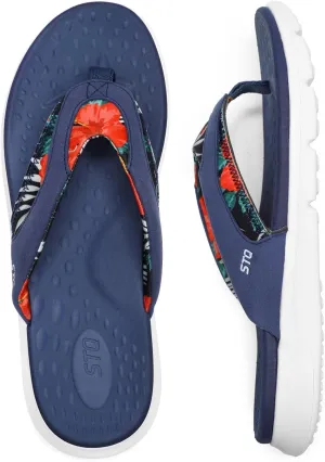 STQ Orthopedic Flip Flops for Women | Memory Foam Flip-flops for Plantar Fasciitis with Arch Support Pain Relief