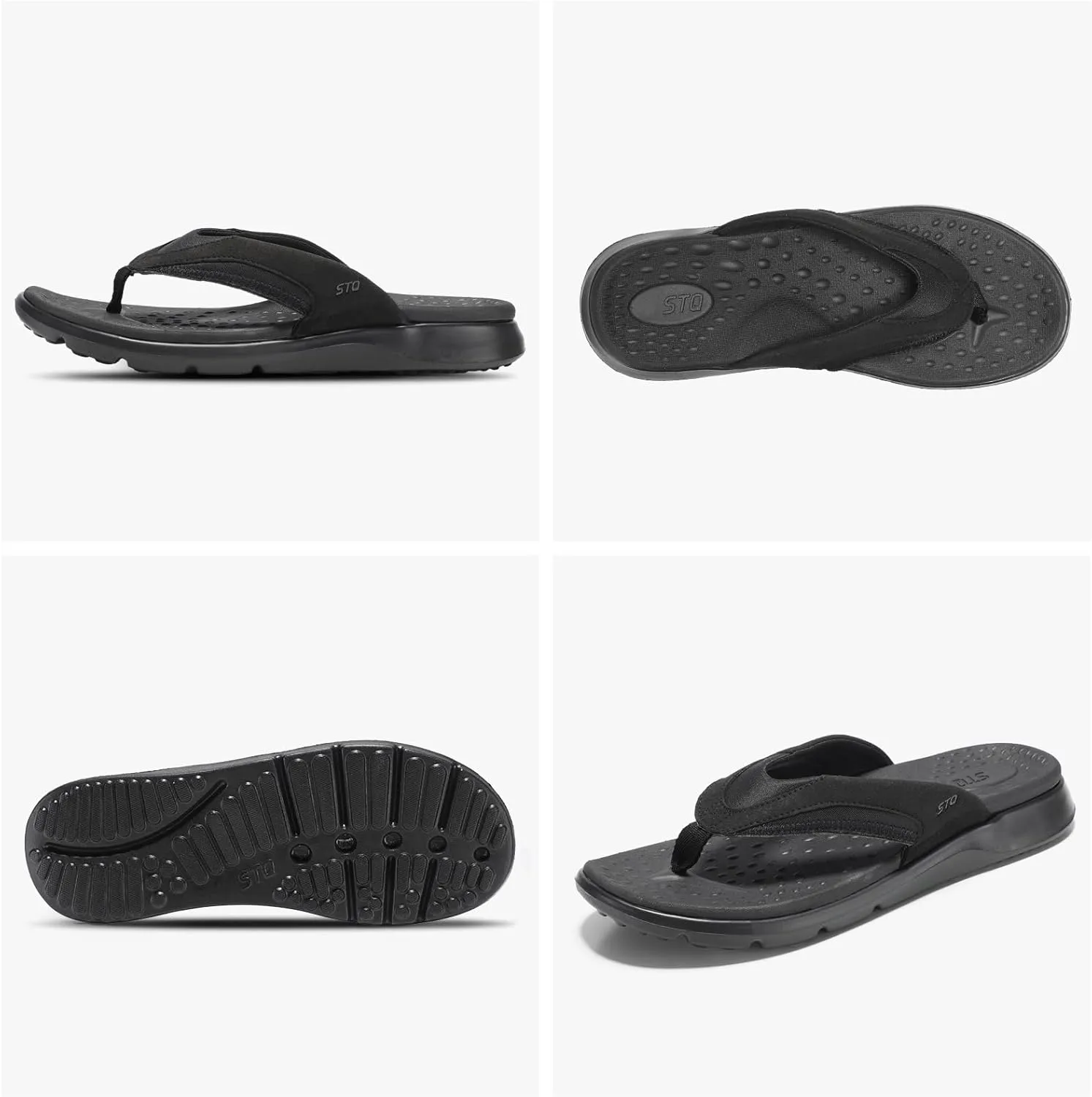 STQ Orthopedic Flip Flops for Women | Memory Foam Flip-flops for Plantar Fasciitis with Arch Support Pain Relief
