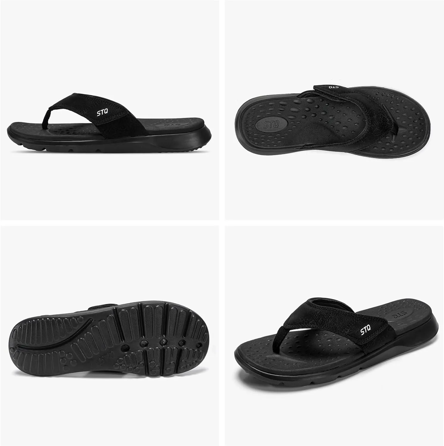STQ Orthopedic Flip Flops for Women | Memory Foam Flip-flops for Plantar Fasciitis with Arch Support Pain Relief