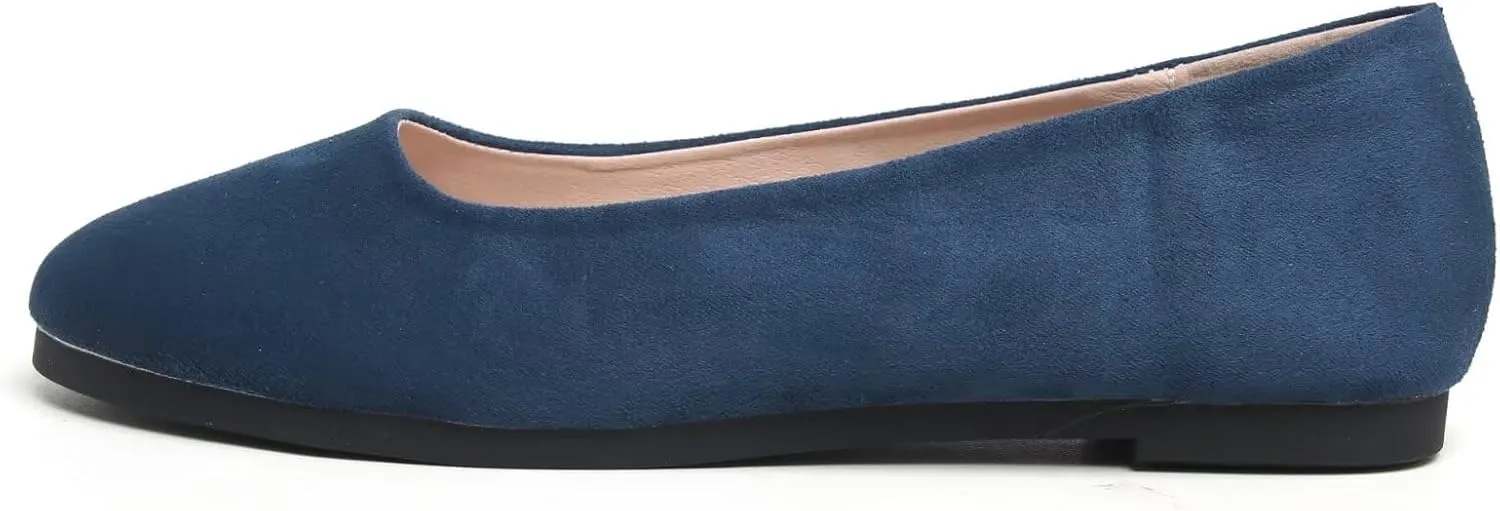 Stunner Women Cute Slip-On Ballet Shoes Soft Solid Classic Pointed Toe Flats