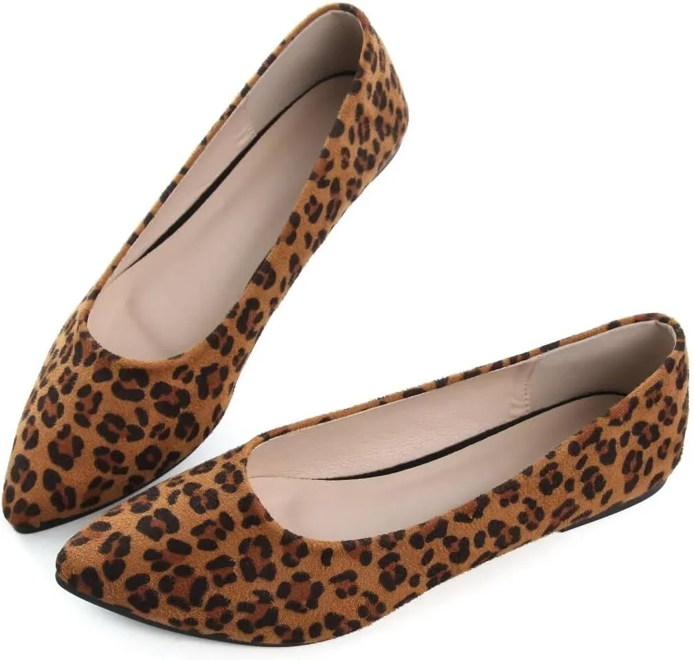 Stunner Women's Flats Fashion Pointed Toe Flats Comfortable Ballet Flats Solid Casual Slip On Flats