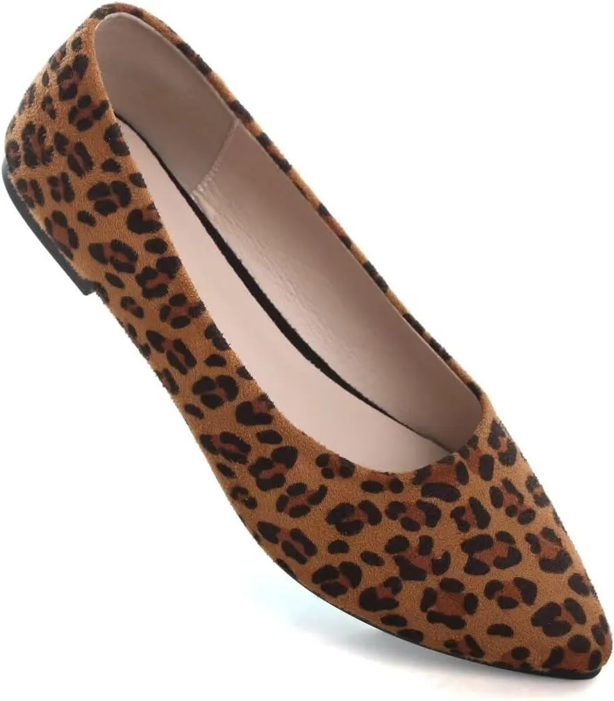 Stunner Women's Flats Fashion Pointed Toe Flats Comfortable Ballet Flats Solid Casual Slip On Flats