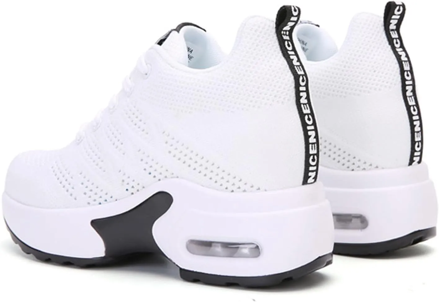 Summer New Hollow Mesh Breathable Inner Height Sports Shoes Women's Shoes Slope with Casual Travel Shoes Water Shoes Without