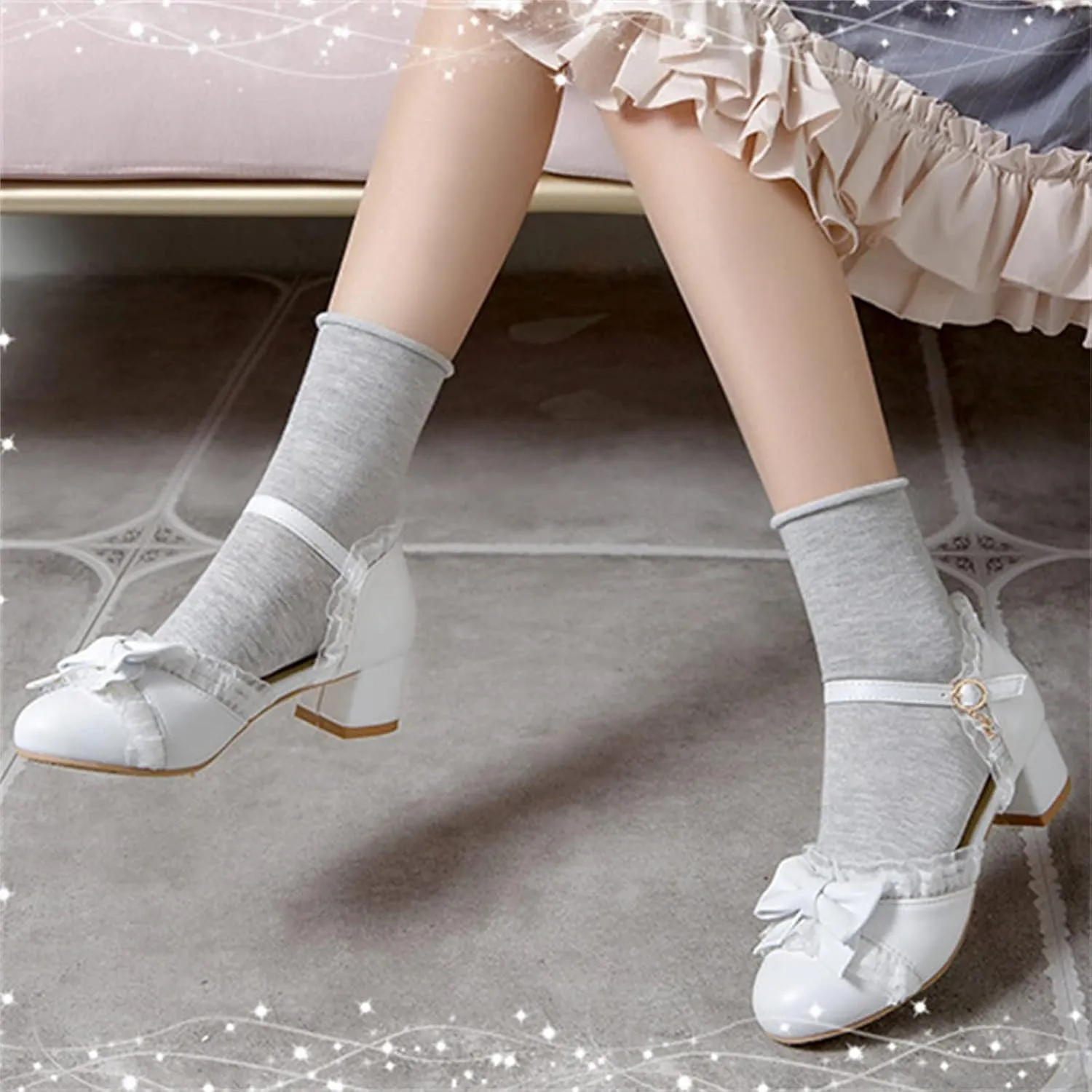Summer Toddler Girls Dress Bow Tie Shoes Pumps Low Heels Flower Party Wedding High School Prom Newborn Shoes for
