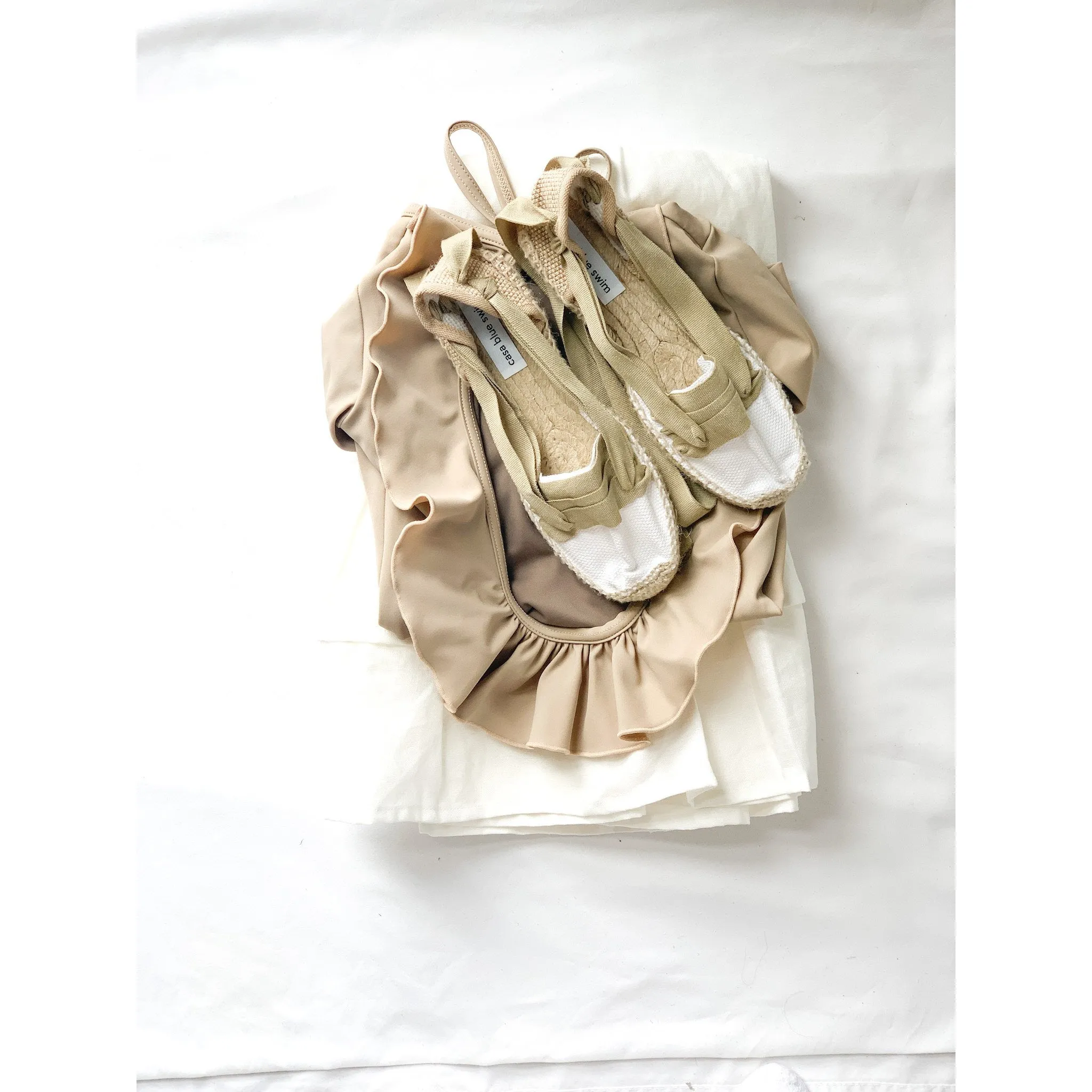 TAVERNER ESPADRILLES - BEIGE & WHITE