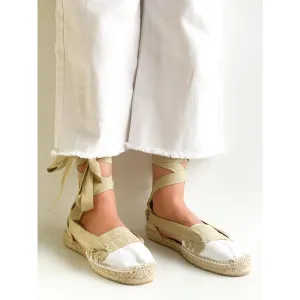 TAVERNER ESPADRILLES - BEIGE & WHITE