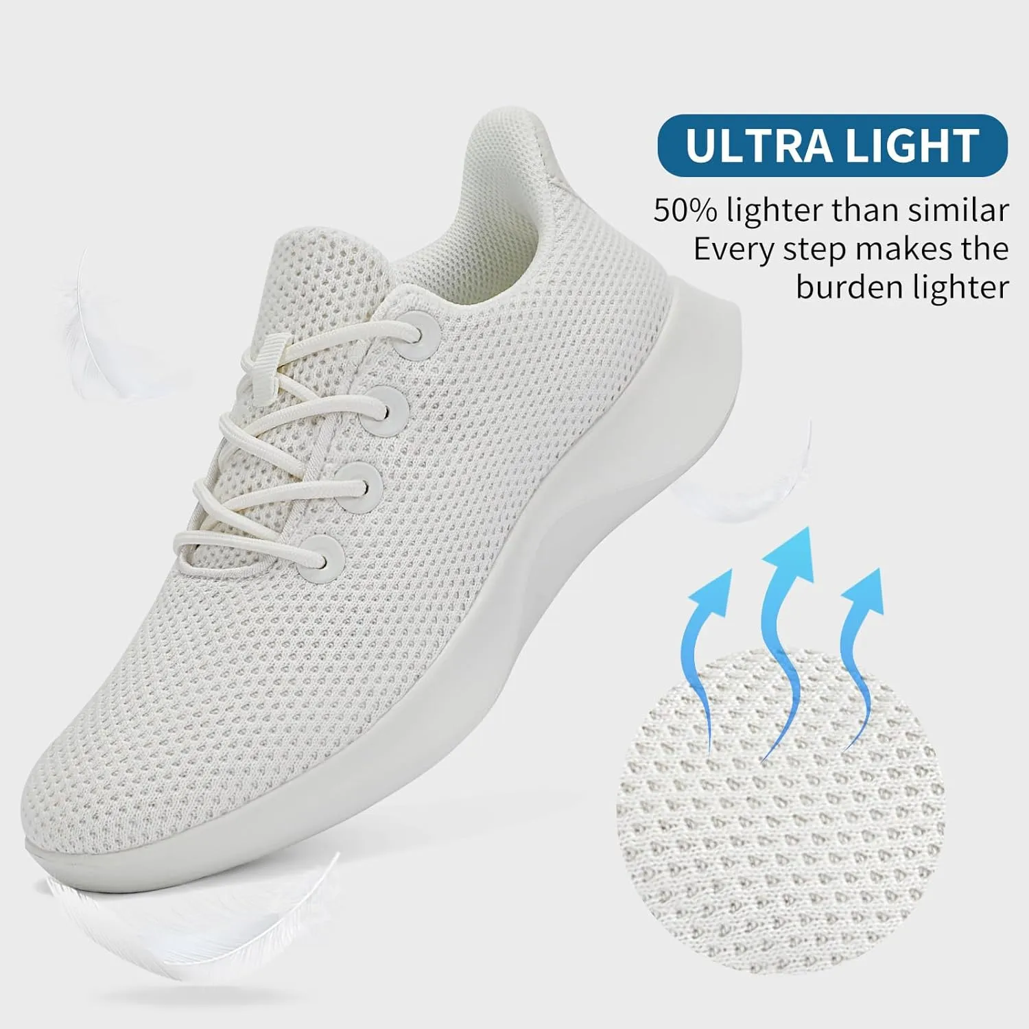 Tennis Shoes Womens Slip on Walking Sneakers for Women with Arch Support