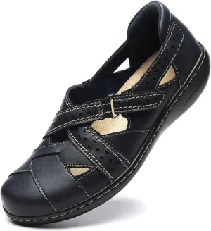 TERRIKAT Women's Casual Loafers Cute Slip On Comfort Walking Flats Leather Driving Moccasins Fashion Closed Toe Boat Shoes