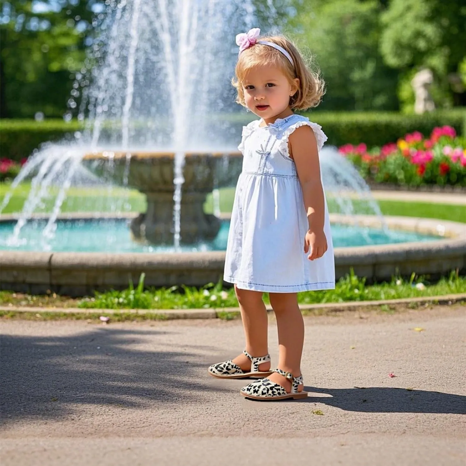 THEE BRON Girls Sandals Toddler Summer Dress Shoes
