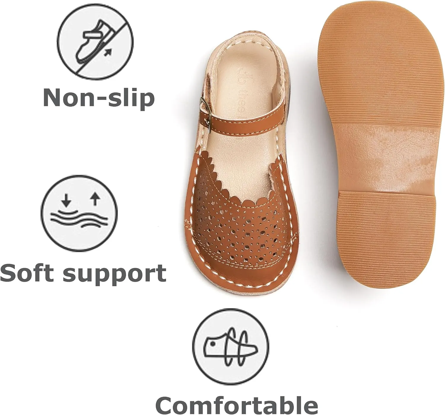 THEE BRON Girls Sandals Toddler Summer Dress Shoes