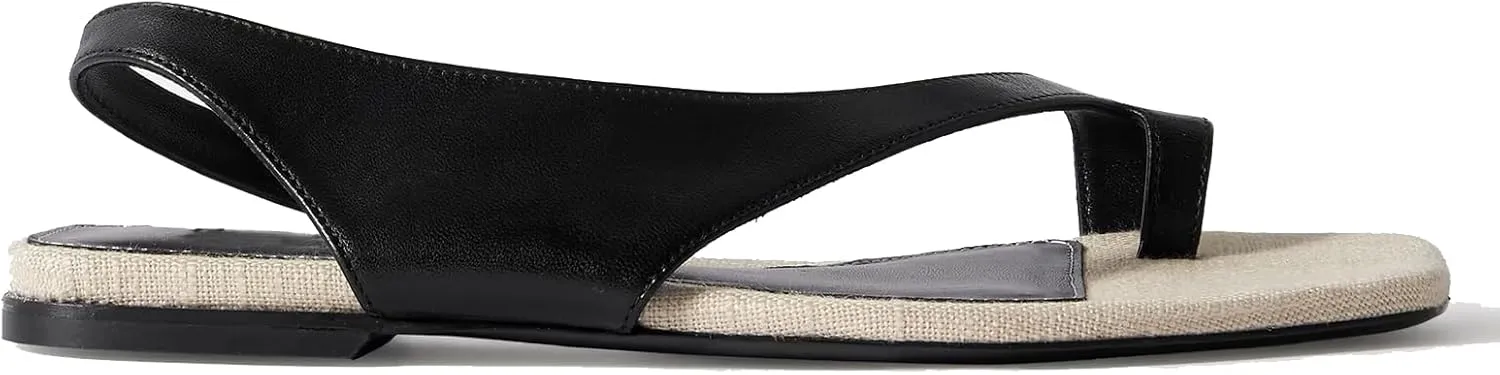 Thong Flat Sandals for Women Flip Flop Open Toe Slingback Flats Slip on Casual Summer Beach Sandals