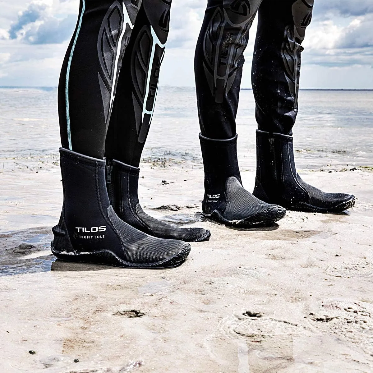 Tilos TruFit Dive Boots - Ergonomic Scuba Booties, 3-7mm