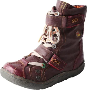 TMA EYES Women's Non-Slip Lace-up Shoes (Red,6)