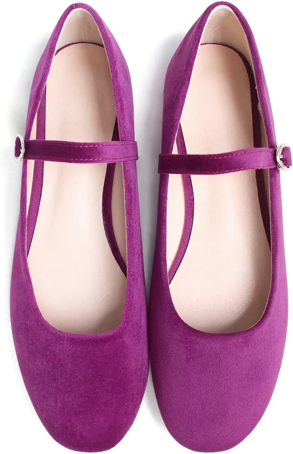 TN TANGNEST Women's Mary Jane Flats Fashion Square Toe Slip On Buckle Flats Soft Comfortable Casual Flat Shoes